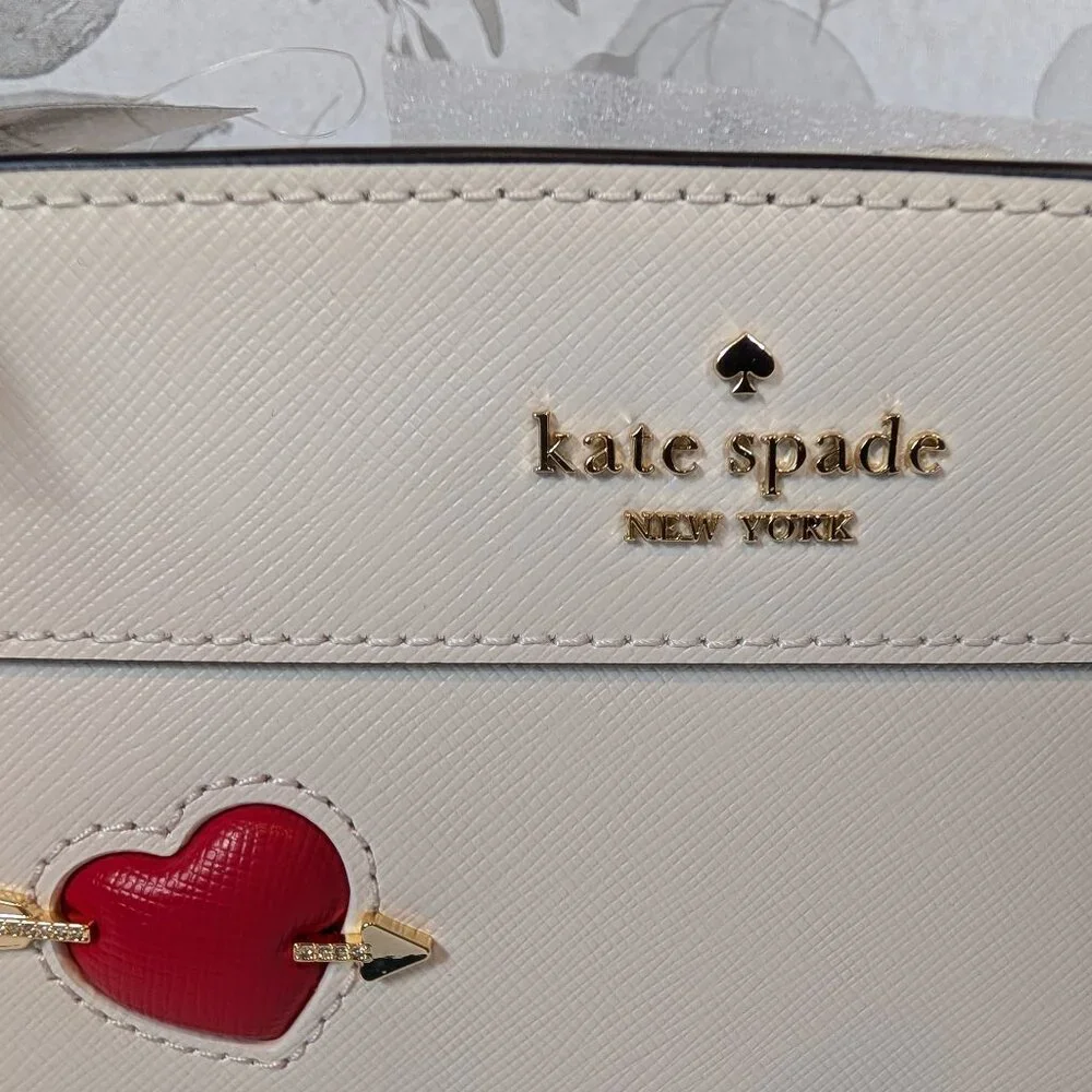 RAFFLE - ONLY 4 LEFT  NWT Kate Spade Madison Puffy Heart Small Satchel MSRP $409 - Picture 10 of 14